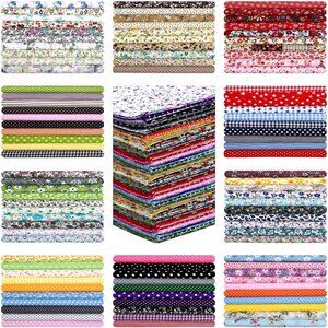500 Pcs 4 x 4 Inch Cotton Fabric Squares Pre Cut Patchwork Quilting Fabric Bundl